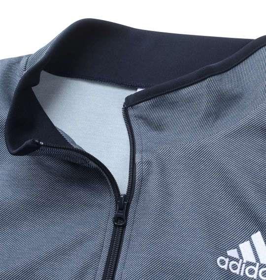 大きいサイズ メンズ adidas ウォームアップ ジャケット レジェンドインク 1276-3100-1 3XO 4XO 5XO 6XO 7XO 8XO