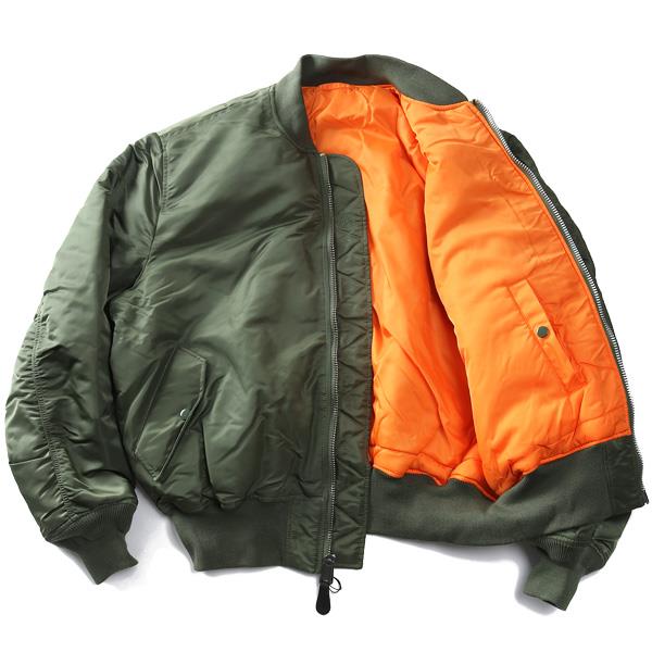 【bb1020】大きいサイズ メンズ ALPHA INDUSTRIES アルファインダストリーズ MA-1 リバーシブル フライト ジャケット USA直輸入 100101