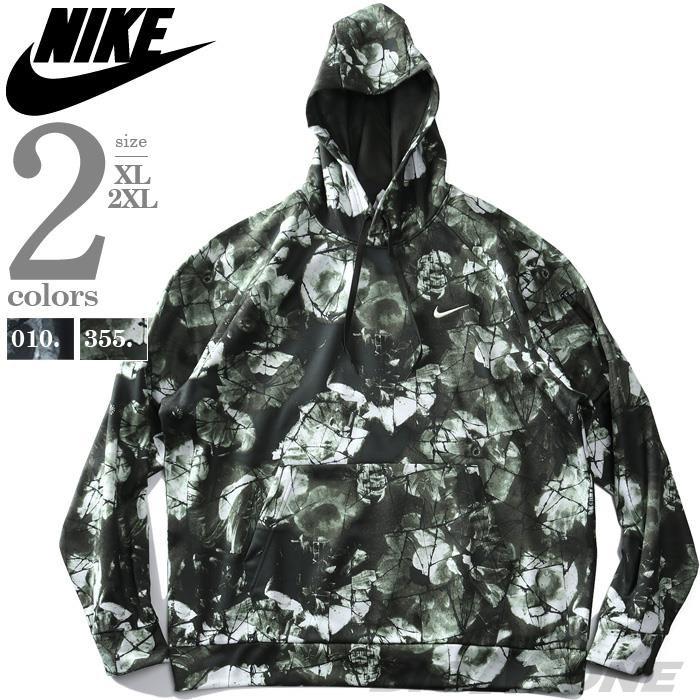 【bb1020】大きいサイズ メンズ NIKE ナイキ 総柄 プルオーバー パーカー THERMA-FIT PULLOVER FITNESS HOODIE USA直輸入 dq4836