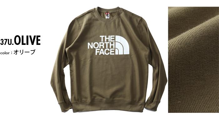 【bb1020】大きいサイズ メンズ THE NORTH FACE ノースフェイス ロゴプリント クルーネック トレーナー STANDARD CREW USA直輸入 nf0a4m7w-37u