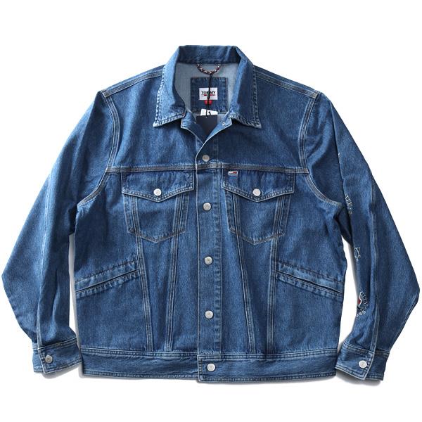 大きいサイズ メンズ TOMMY JEANS トミージーンズ デニム ジャケット Gジャン OVERSIZED DENIM TRUCKER JACKET USA直輸入 dm0dm14865