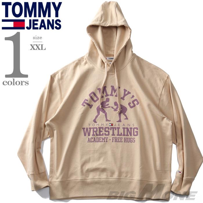 大きいサイズ メンズ TOMMY JEANS トミージーンズ プルオーバー パーカー RECYCLED COTTON RELAXED FIT WRESTLING HOODY USA直輸入 dm0dm15355