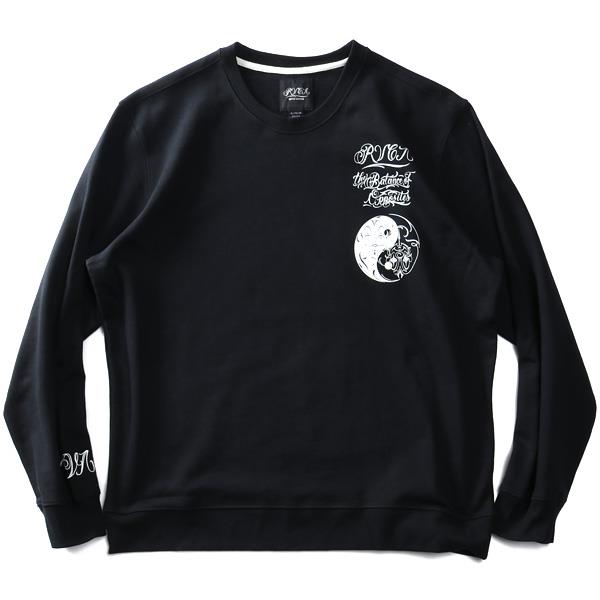 【bb1020】大きいサイズ メンズ RVCA ルーカ プリント スウェット トレーナー MISTER CARTOON CREW USA直輸入 avysf00215