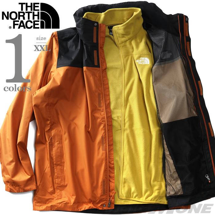 大きいサイズ メンズ THE NORTH FACE ノースフェイス 3WAY フーデッド ブルゾン EVOLVE II TRICLIMATER JACKET USA直輸入 nf00cg55-814