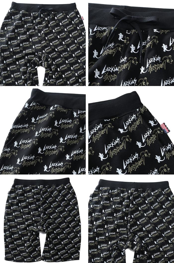 【bb1020】大きいサイズ メンズ LARKiNS ラーキンス 総柄 ミニ裏毛 ショーツ ショートパンツ ハーフパンツ lc339-244