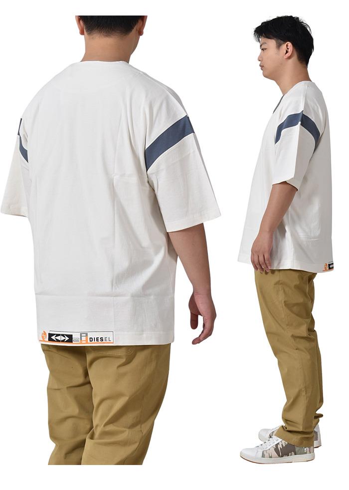 大きいサイズ メンズ DIESEL ディーゼル 半袖 Tシャツ T-BEST 直輸入品 a08568-0nfae