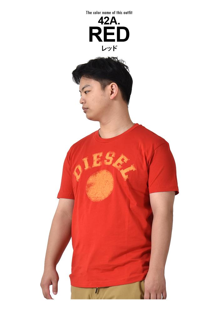 大きいサイズ メンズ DIESEL ディーゼル プリント 半袖 Tシャツ T-DIEGOR-K56 直輸入品 a08682-0grai