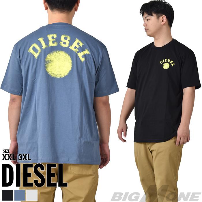 大きいサイズ メンズ DIESEL ディーゼル プリント 半袖 Tシャツ T-JUST-K3 直輸入品 a08687-0grai