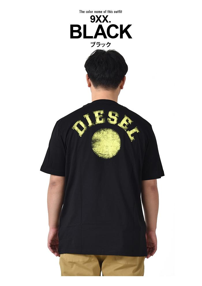 大きいサイズ メンズ DIESEL ディーゼル プリント 半袖 Tシャツ T-JUST-K3 直輸入品 a08687-0grai