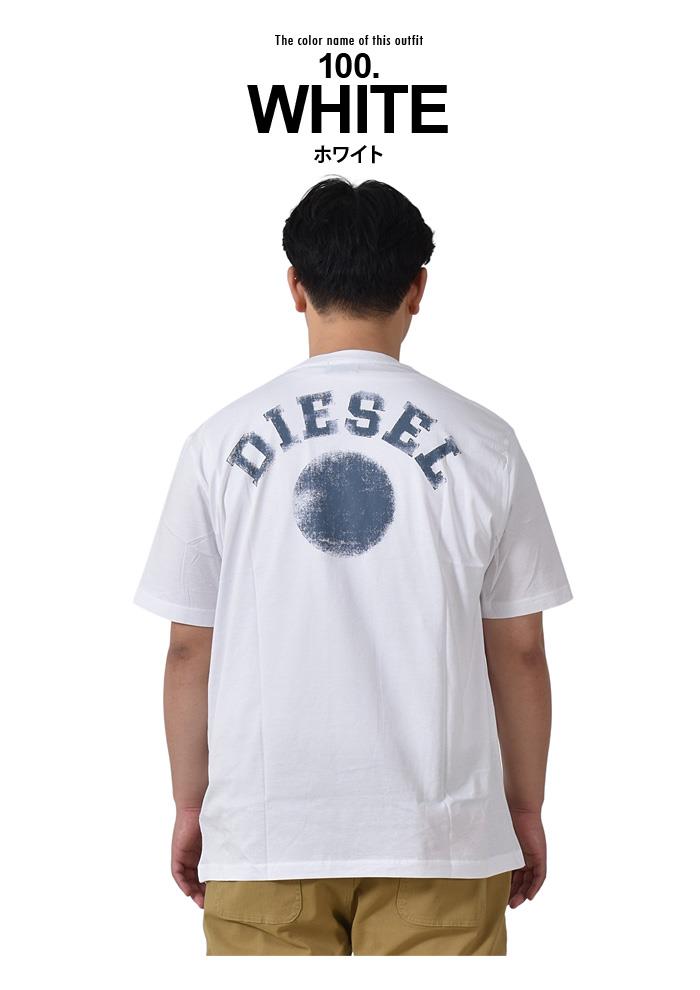 大きいサイズ メンズ DIESEL ディーゼル プリント 半袖 Tシャツ T-JUST-K3 直輸入品 a08687-0grai