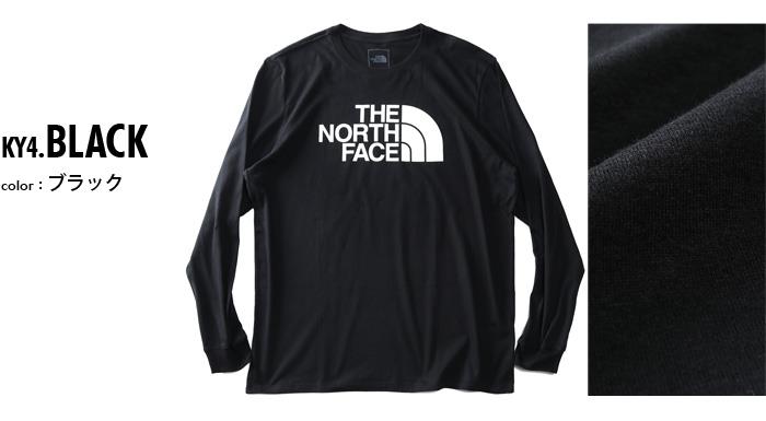 大きいサイズ メンズ THE NORTH FACE ノースフェイス プリント 長袖 Tシャツ ロンT HALF DOME TEE USA直輸入 nf0a4aak-ky4