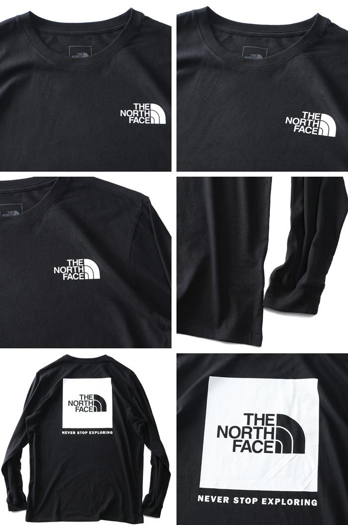 大きいサイズ メンズ THE NORTH FACE ノースフェイス ロンT 長袖 Tシャツ バックプリント BOX NSE TEE USA直輸入 nf0a4762-ky4