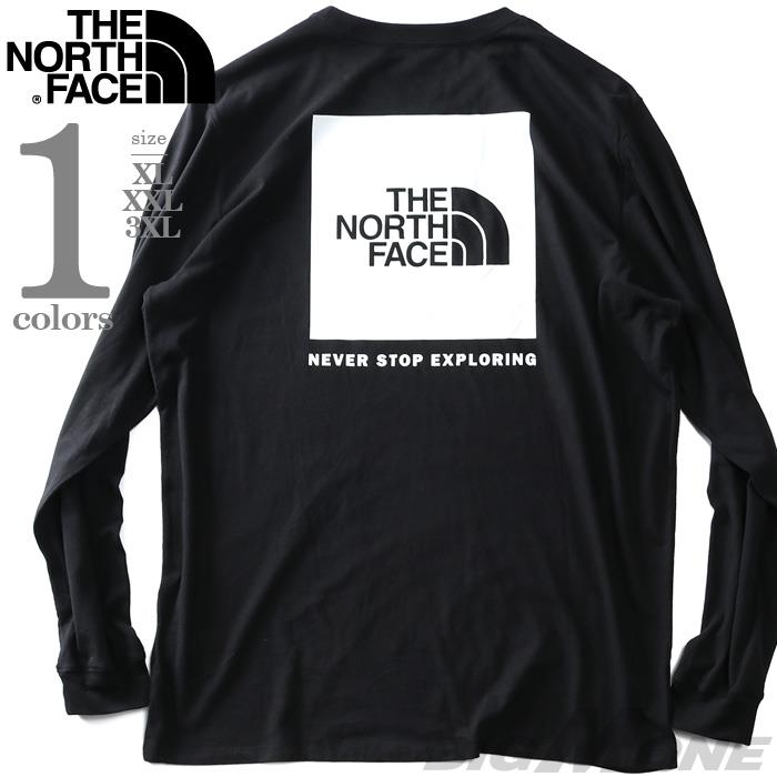 大きいサイズ メンズ THE NORTH FACE ノースフェイス ロンT 長袖 Tシャツ バックプリント BOX NSE TEE USA直輸入 nf0a4762-ky4