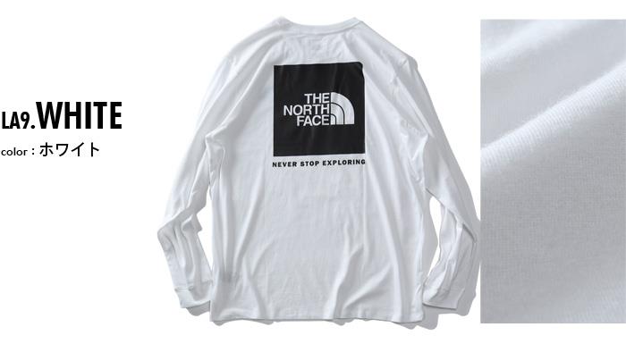 【bb1020】大きいサイズ メンズ THE NORTH FACE ノースフェイス ロンT 長袖 Tシャツ バックプリント BOX NSE TEE USA直輸入 nf0a4762-la9