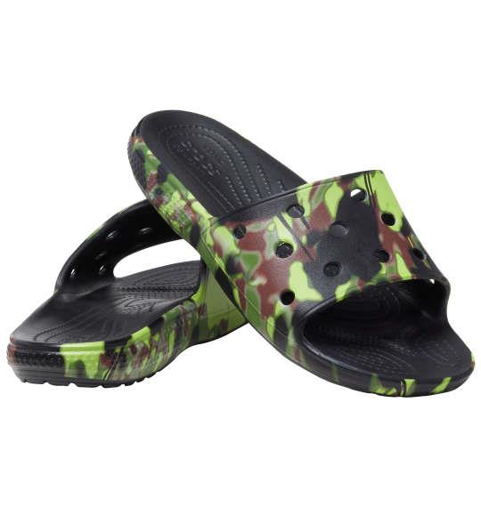 大きいサイズ メンズ crocs サンダル CLASSIC CROCS SPRAY CAMO SLIDE ブラック 1240-3232-1 M11 M12 M13 M14 M15