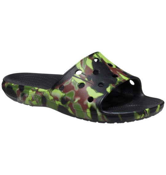 大きいサイズ メンズ crocs サンダル CLASSIC CROCS SPRAY CAMO SLIDE ブラック 1240-3232-1 M11 M12 M13 M14 M15