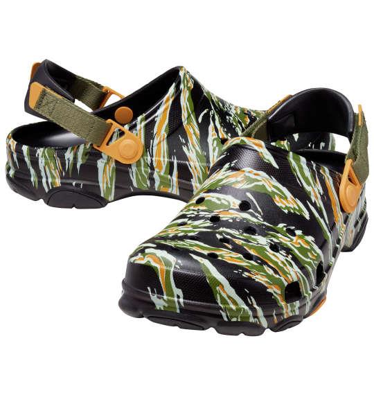 大きいサイズ メンズ crocs サンダル CLASSIC ALL TERRAIN CAMO CLOG ブラック × マルチ 1240-3235-1 M11 M12 M13 M14 M15 M16 M17