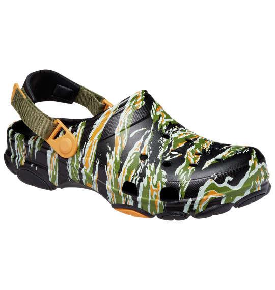 大きいサイズ メンズ crocs サンダル CLASSIC ALL TERRAIN CAMO CLOG ブラック × マルチ 1240-3235-1 M11 M12 M13 M14 M15 M16 M17