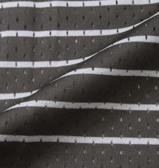 大きいサイズ メンズ COLLINS メッシュボーダー ノースリーブ フルジップ パーカー + 半袖 Tシャツ チャコール × ブラック 1258-3264-2 3L 4L 5L 6L 8L