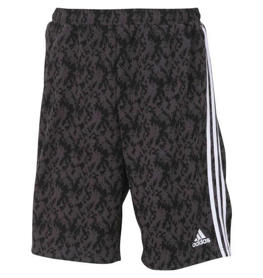 大きいサイズ メンズ adidas 総柄 ハーフパンツ ダークグレー 1274-3230-2 3XO 4XO 5XO 6XO 7XO 8XO