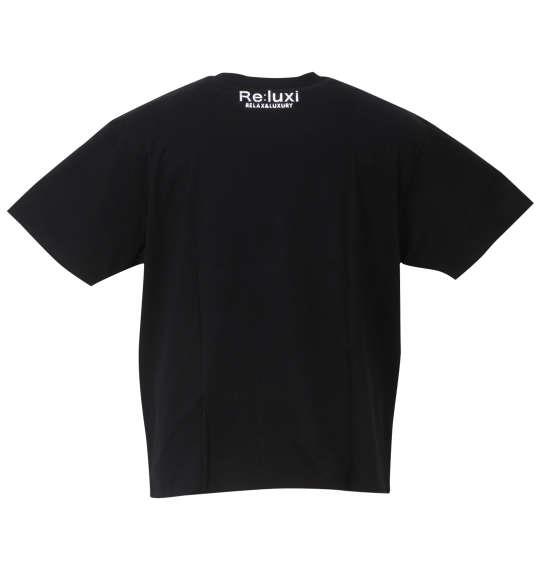 大きいサイズ メンズ Re:luxi クロスロゴ 半袖 Tシャツ ブラック 1278-3205-2 3L 4L 5L 6L