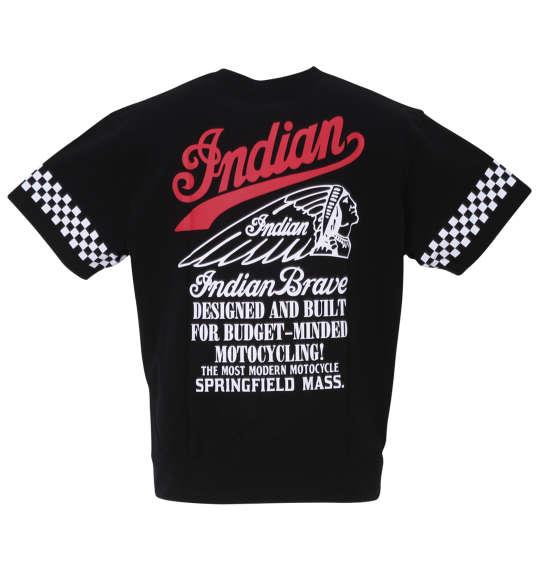 大きいサイズ メンズ INDIAN MOTOCYCLE 天竺プリント 半袖 Tシャツ ブラック 1278-3235-2 3L 4L 5L 6L 8L