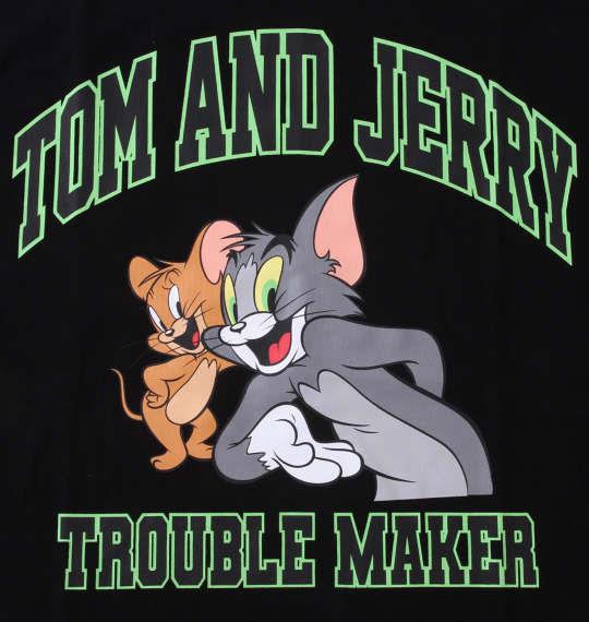 大きいサイズ メンズ TOM and JERRY 天竺プリント 半袖 Tシャツ ブラック 1278-3245-2 3L 4L 5L 6L 8L