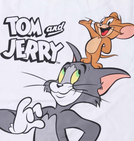 大きいサイズ メンズ TOM and JERRY 天竺プリント 半袖 Tシャツ オフホワイト 1278-3246-1 3L 4L 5L 6L 8L