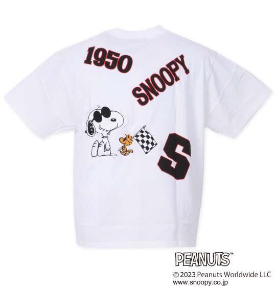 大きいサイズ メンズ FLAGSTAFF × PEANUTS スヌーピーコラボ 半袖 Tシャツ ホワイト 1278-3285-1 3L 4L 5L 6L