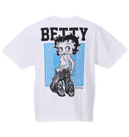 大きいサイズ メンズ BETTY BOOP 天竺プリント 半袖 Tシャツ オフホワイト 1278-3540-1 3L 4L 5L 6L 8L