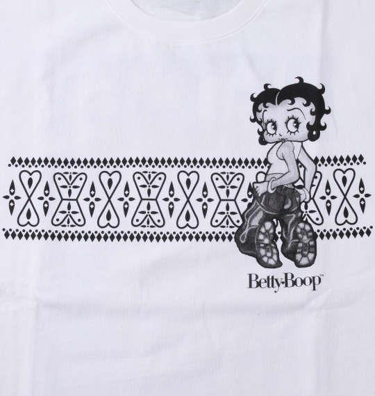 大きいサイズ メンズ BETTY BOOP 天竺プリント 半袖 Tシャツ オフホワイト 1278-3540-1 3L 4L 5L 6L 8L