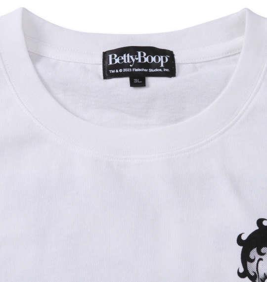 大きいサイズ メンズ BETTY BOOP 天竺プリント 半袖 Tシャツ オフホワイト 1278-3540-1 3L 4L 5L 6L 8L