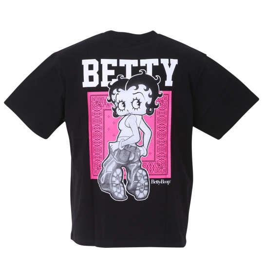 大きいサイズ メンズ BETTY BOOP 天竺プリント 半袖 Tシャツ ブラック 1278-3540-2 3L 4L 5L 6L 8L