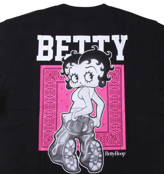 大きいサイズ メンズ BETTY BOOP 天竺プリント 半袖 Tシャツ ブラック 1278-3540-2 3L 4L 5L 6L 8L