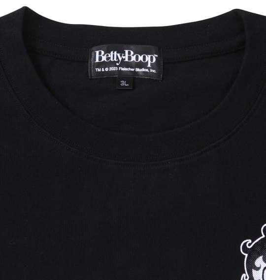 大きいサイズ メンズ BETTY BOOP 天竺プリント 半袖 Tシャツ ブラック 1278-3540-2 3L 4L 5L 6L 8L