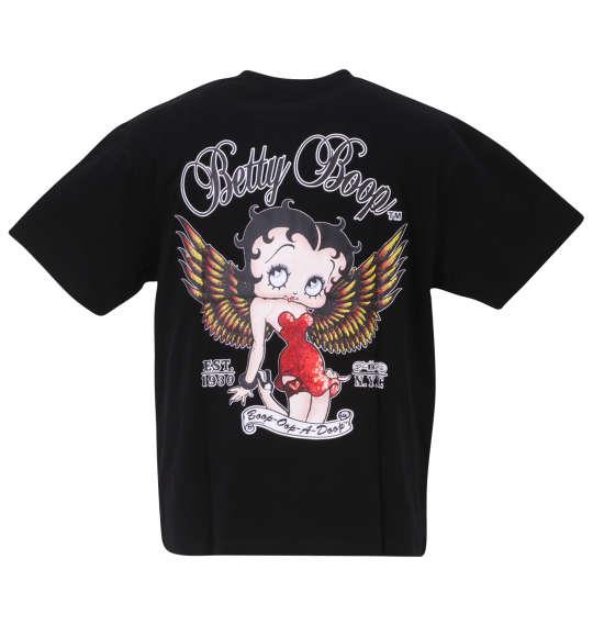 大きいサイズ メンズ BETTY BOOP 天竺プリント 半袖 Tシャツ ブラック 1278-3541-2 3L 4L 5L 6L 8L