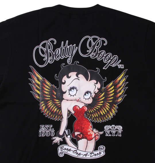 大きいサイズ メンズ BETTY BOOP 天竺プリント 半袖 Tシャツ ブラック 1278-3541-2 3L 4L 5L 6L 8L