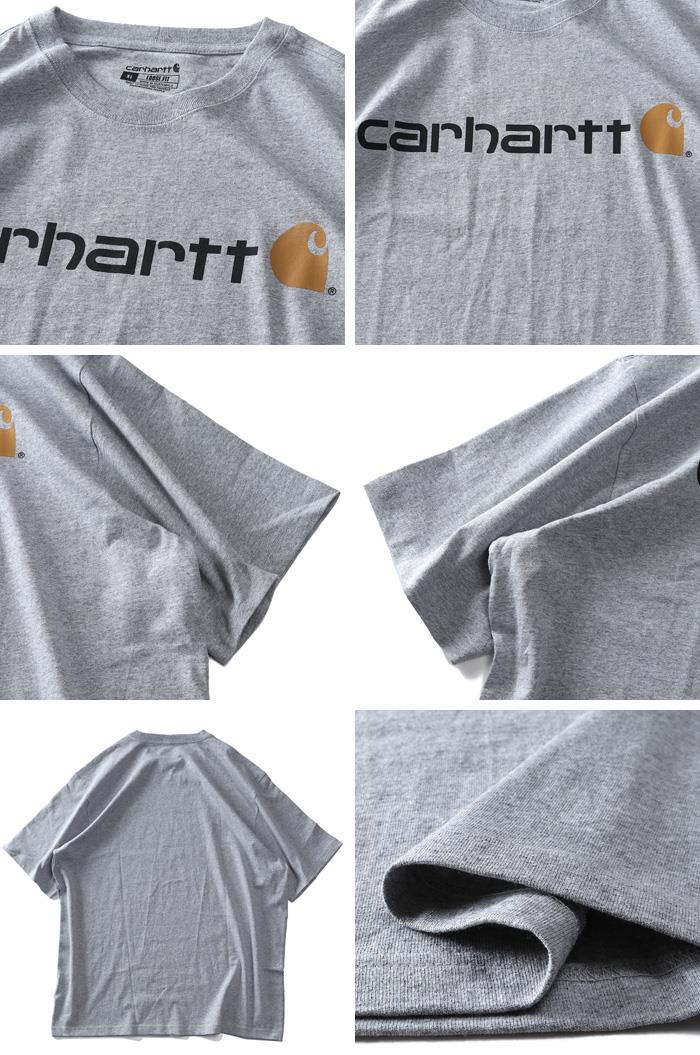 大きいサイズ メンズ CARHARTT カーハート ルーズフィット ロゴプリント 半袖 Tシャツ USA直輸入 k195