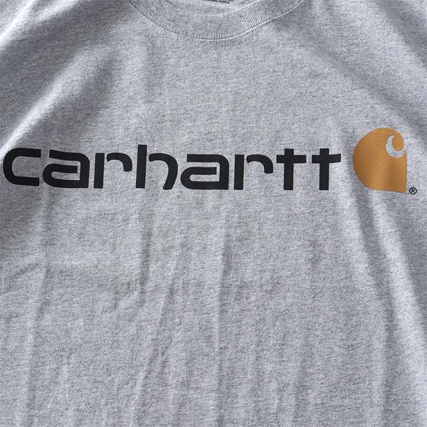 大きいサイズ メンズ CARHARTT カーハート ルーズフィット ロゴプリント 半袖 Tシャツ USA直輸入 k195