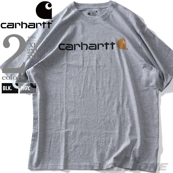 大きいサイズ メンズ CARHARTT カーハート ルーズフィット ロゴプリント 半袖 Tシャツ USA直輸入 k195