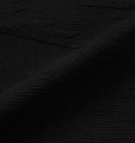大きいサイズ メンズ in the attic 膨れオルテガ ジャガード Vネック 半袖 Tシャツ ブラック 1258-3220-2 3L 4L 5L 6L