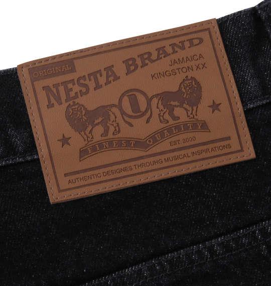 大きいサイズ メンズ NESTA BRAND ウォッシュド デニム ハーフパンツ ブラック 1274-3276-2 100 110 120 130 140 150 160