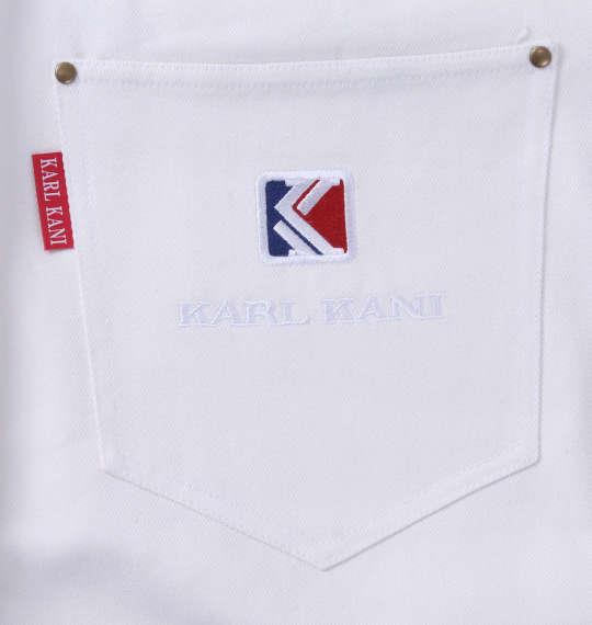 大きいサイズ メンズ KARL KANI デニム ハーフパンツ ホワイト 1274-3290-1 100 110 120 130 140 150 160