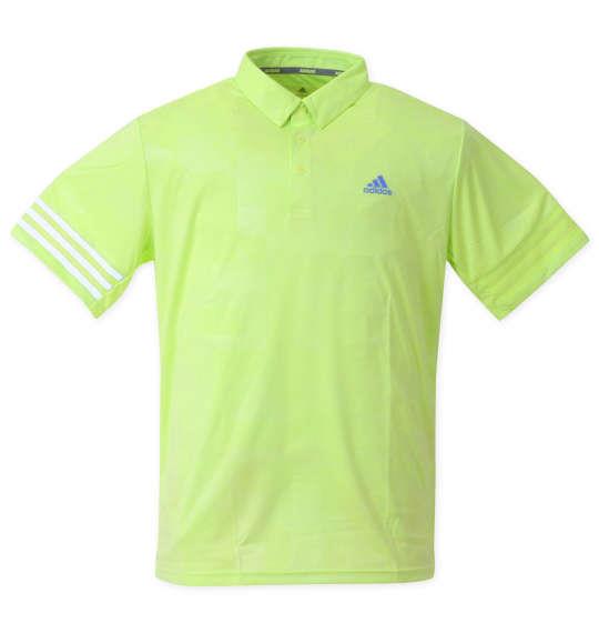 大きいサイズ メンズ adidas golf エンボス プリント 半袖 B.D シャツ パルスライム 1278-2200-3 3XO 4XO