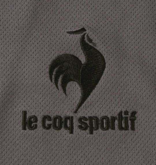 大きいサイズ メンズ LE COQ SPORTIF エコペット ハーフジップ 半袖 シャツ チャコール 1278-3264-4 3L 4L 5L 6L