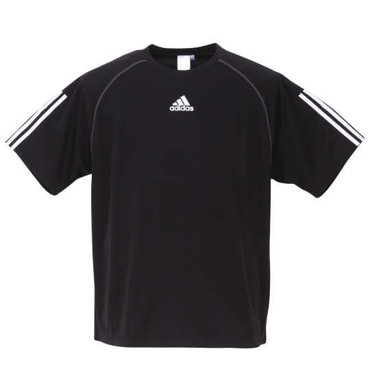 大きいサイズ メンズ adidas 半袖 Tシャツ ブラック 1278-3292-2 3XO 4XO 5XO 6XO 7XO 8XO