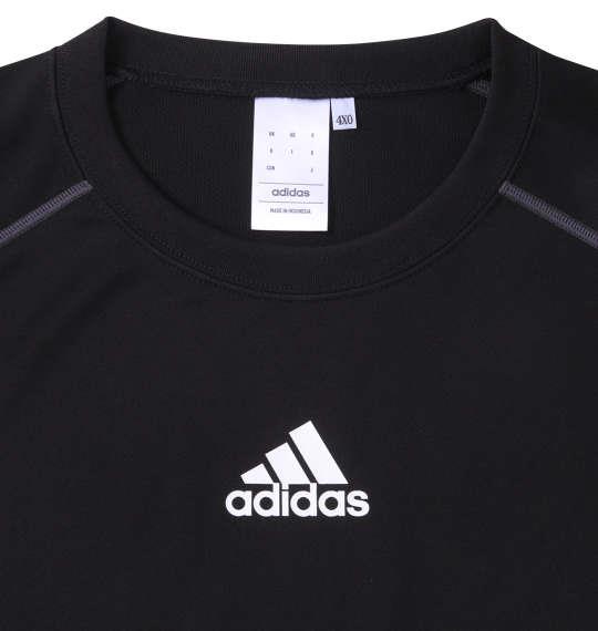 大きいサイズ メンズ adidas 半袖 Tシャツ ブラック 1278-3292-2 3XO 4XO 5XO 6XO 7XO 8XO