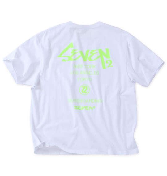 大きいサイズ メンズ SEVEN2 半袖 Tシャツ ホワイト 1268-3202-1 3L 4L 5L 6L 8L