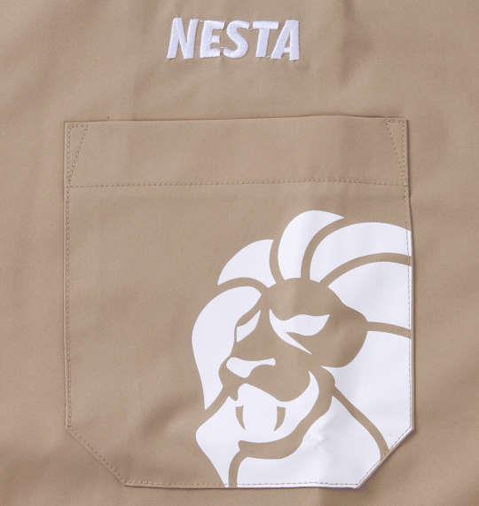 大きいサイズ メンズ NESTA BRAND オープンカラー 半袖 シャツ サンドベージュ 1277-3250-1 3L 4L 5L 6L 8L