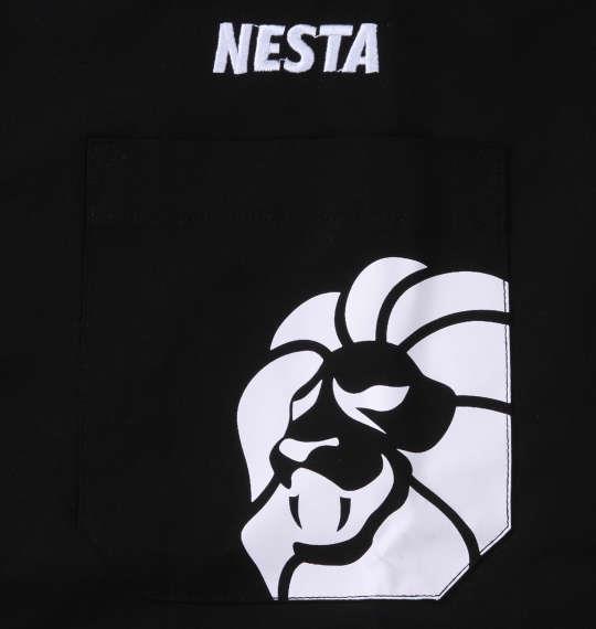 大きいサイズ メンズ NESTA BRAND オープンカラー 半袖 シャツ ブラック 1277-3250-2 3L 4L 5L 6L 8L